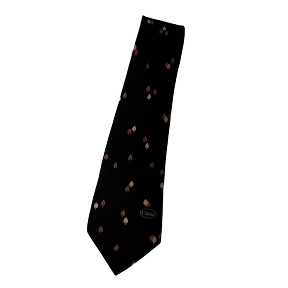 Chloe Other - Chloe Elegant Black and Brown Patterned Tie